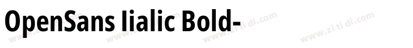 OpenSans Iialic Bold字体转换